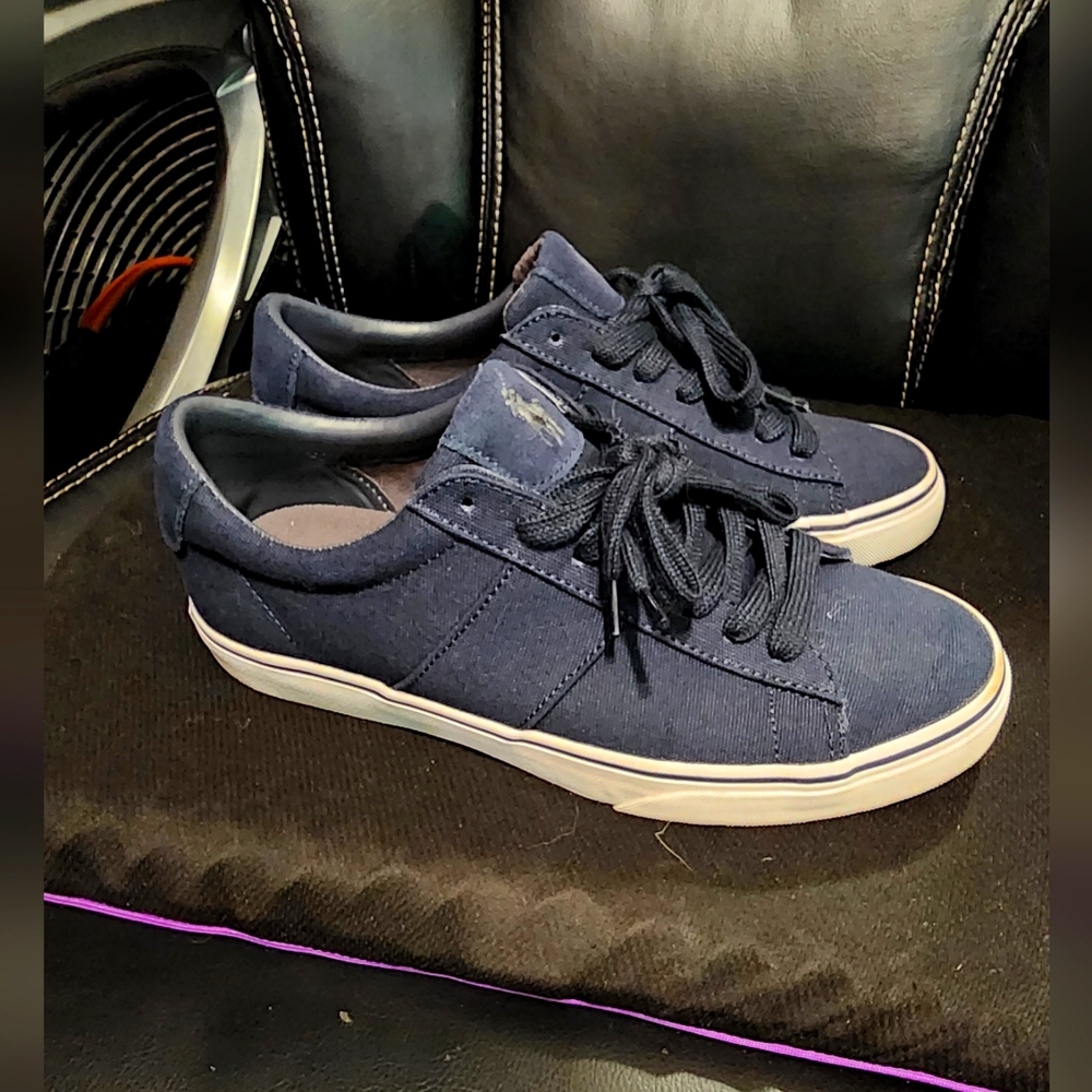 Men's Polo Ralph Lauren Sayer Shoes Size 8.5 Navy/White (Brand New condition)